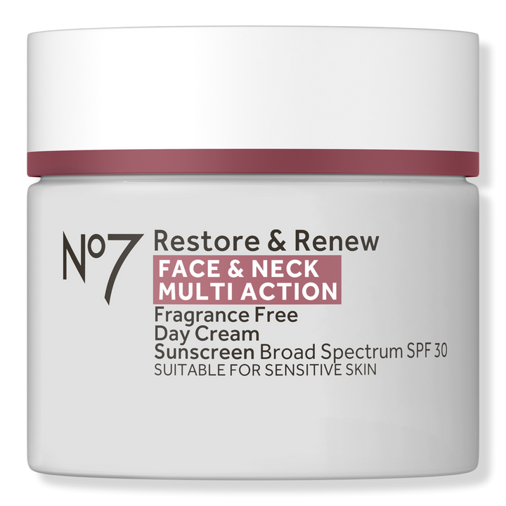 No7 Restore & Renew Face & Neck Multi Action Fragrance Free Day Cream