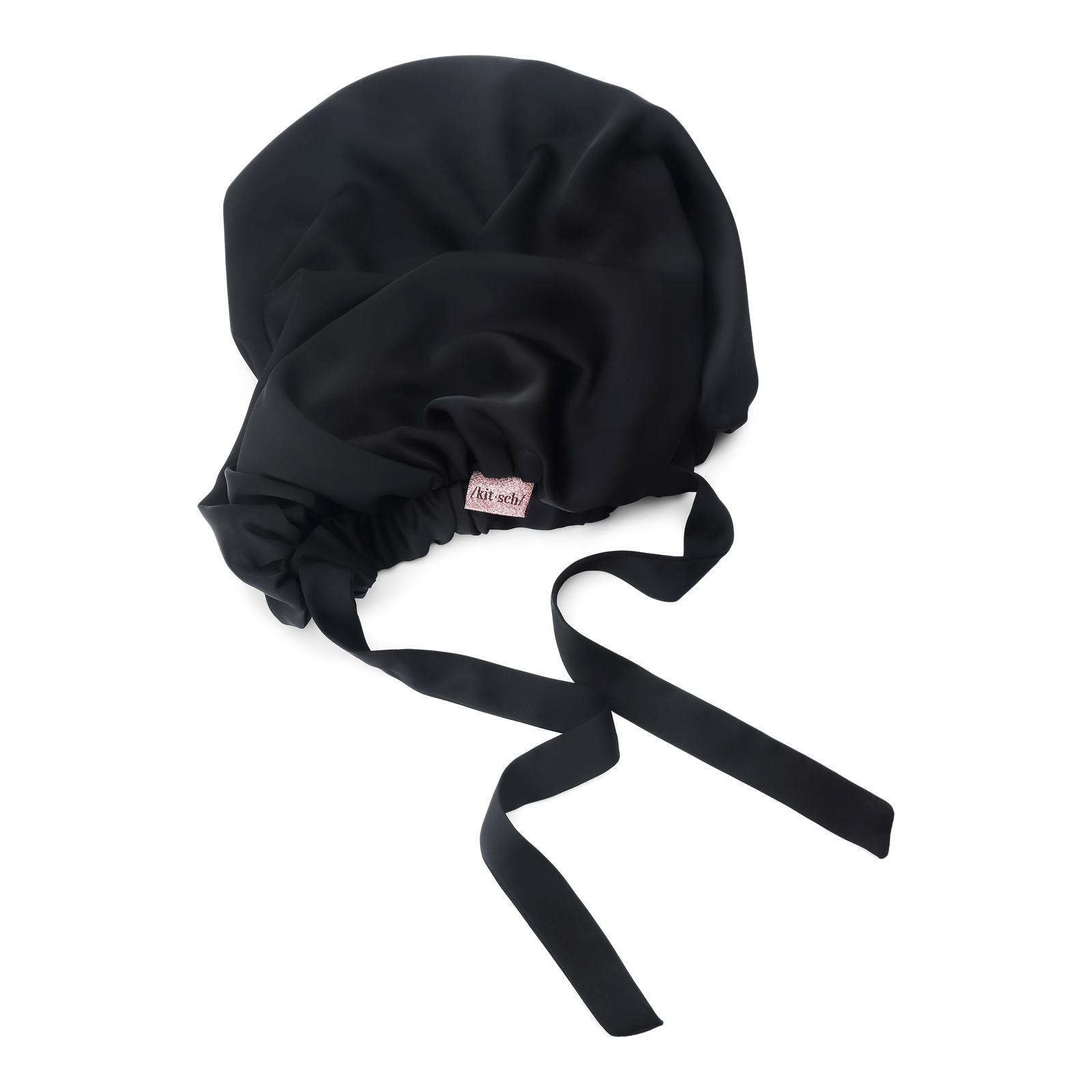 Black Satin Sleep Bonnet