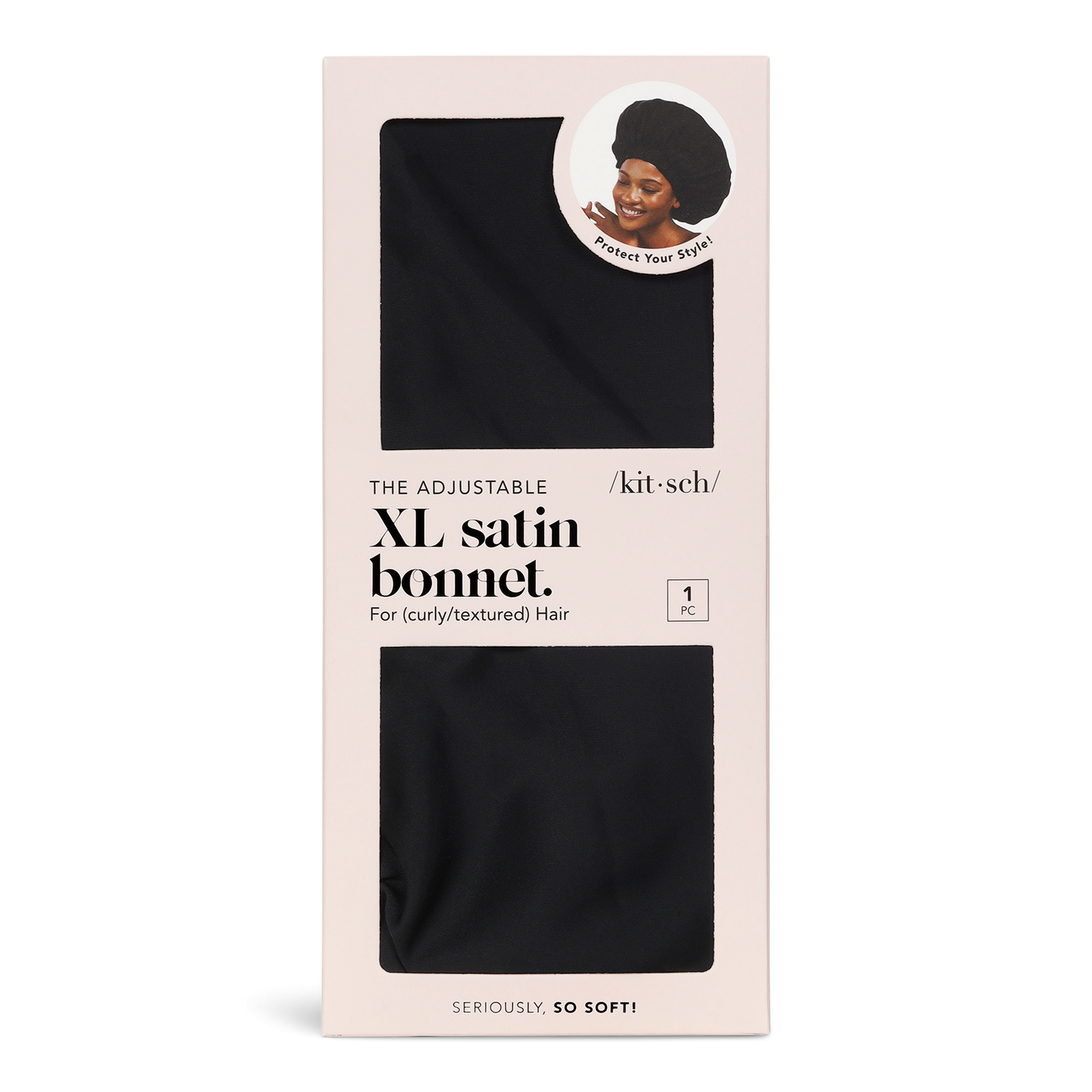 Black Satin Sleep Bonnet