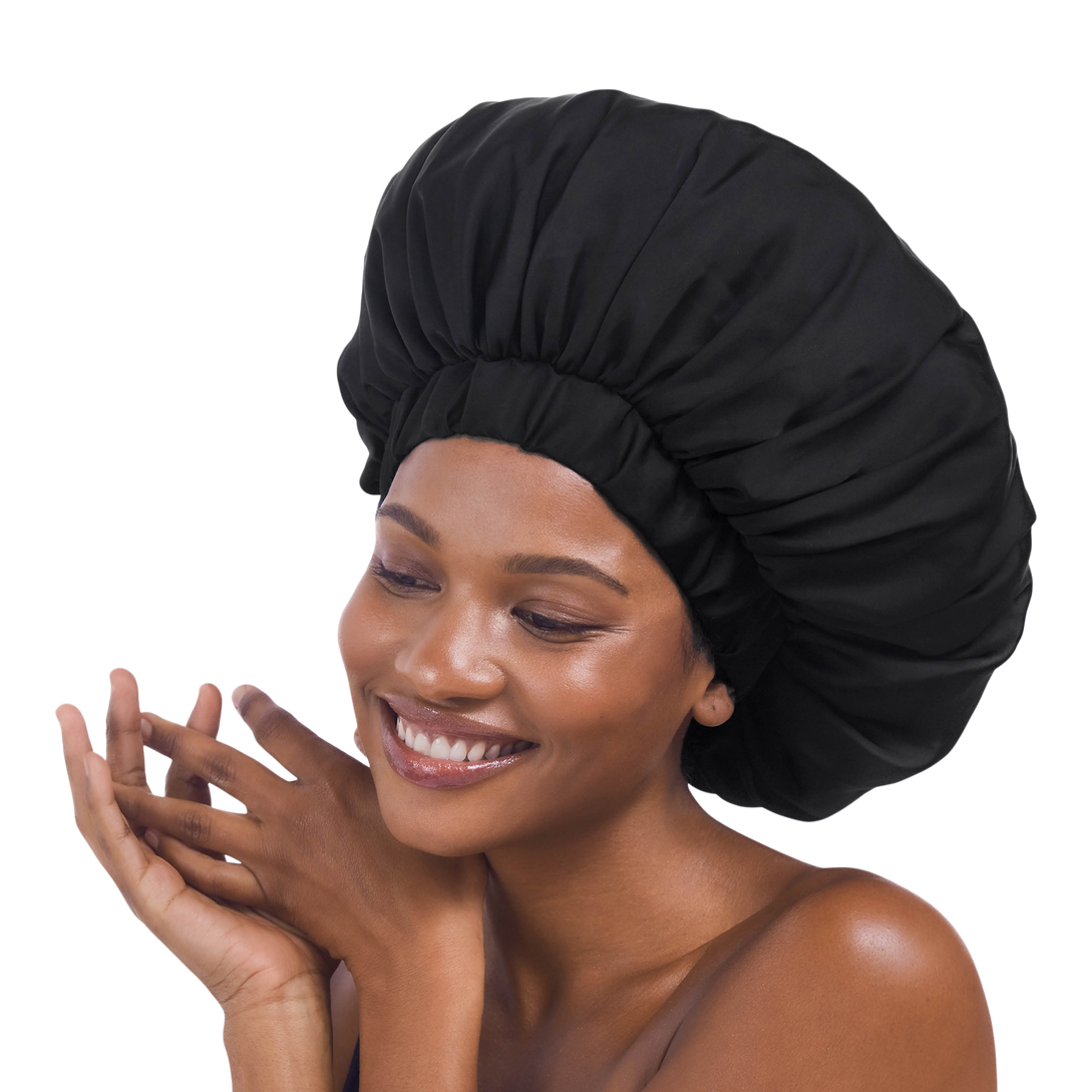 Black Satin Sleep Bonnet - Kitsch | Ulta Beauty