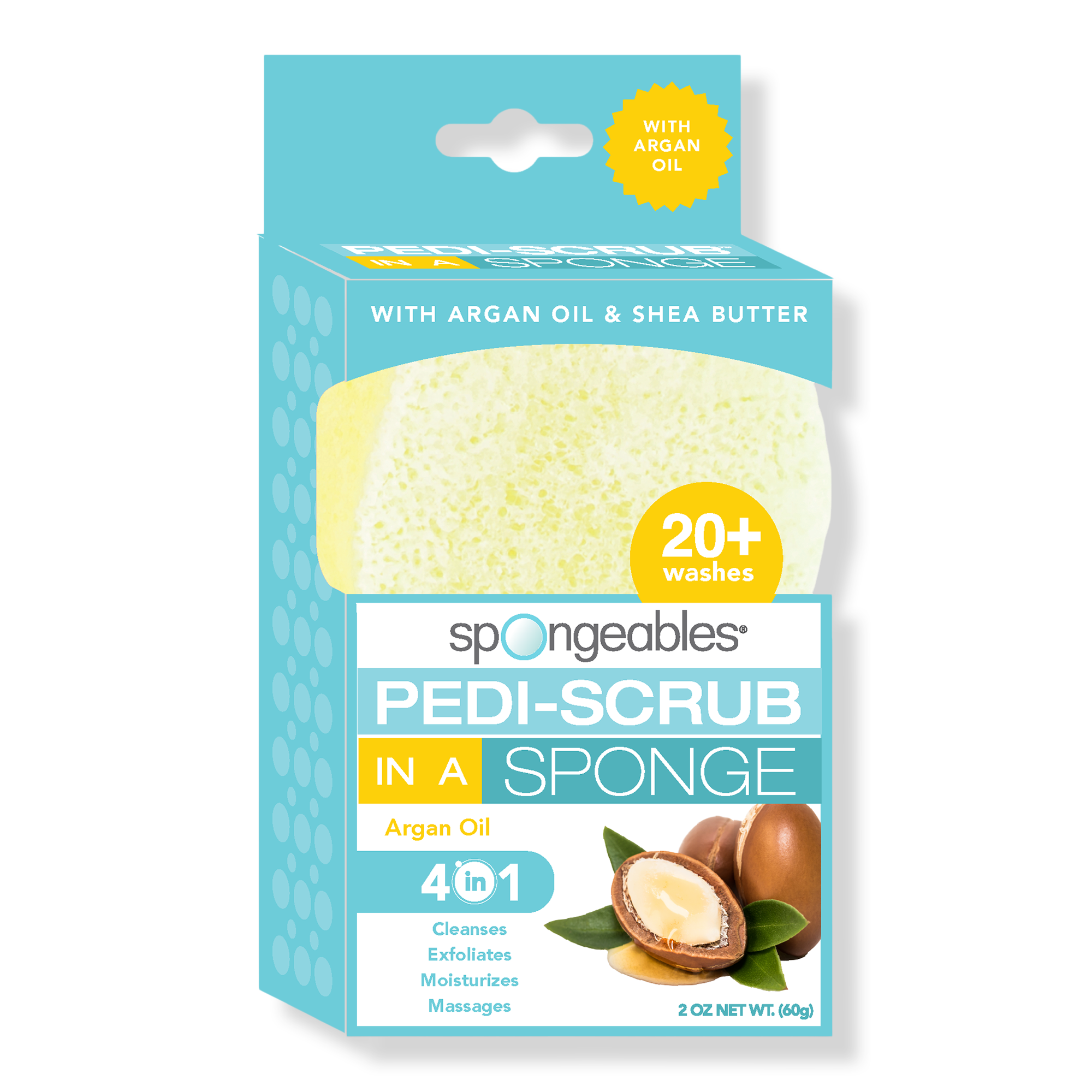 Spongeables Pedi-Scrub In A Sponge Foot Buffer 20+ #1