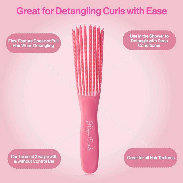 Rizos Curls Pink Detangling Flexi Brush #2