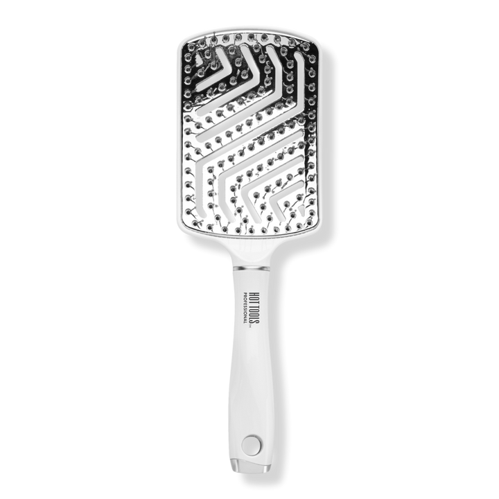 Hot Tools Pro Artist White Gold Smooth & Shine Titanium Thermal Vented Paddle Hair Brush #1