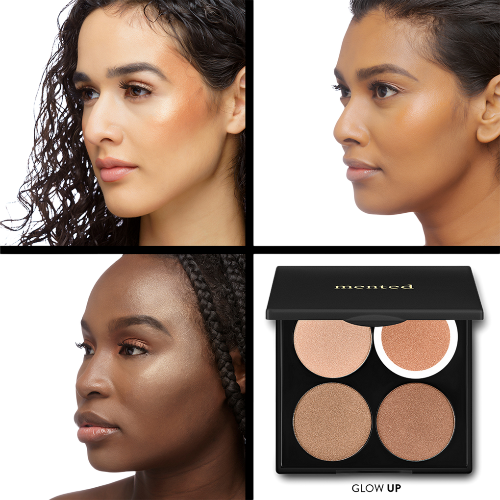 Mented Cosmetics Gold and Bronze Highlighter, Sunkissed Highlighter Palette Vegan, Paraben-Free, Cruelty-Free Makeup Natural Face Palette