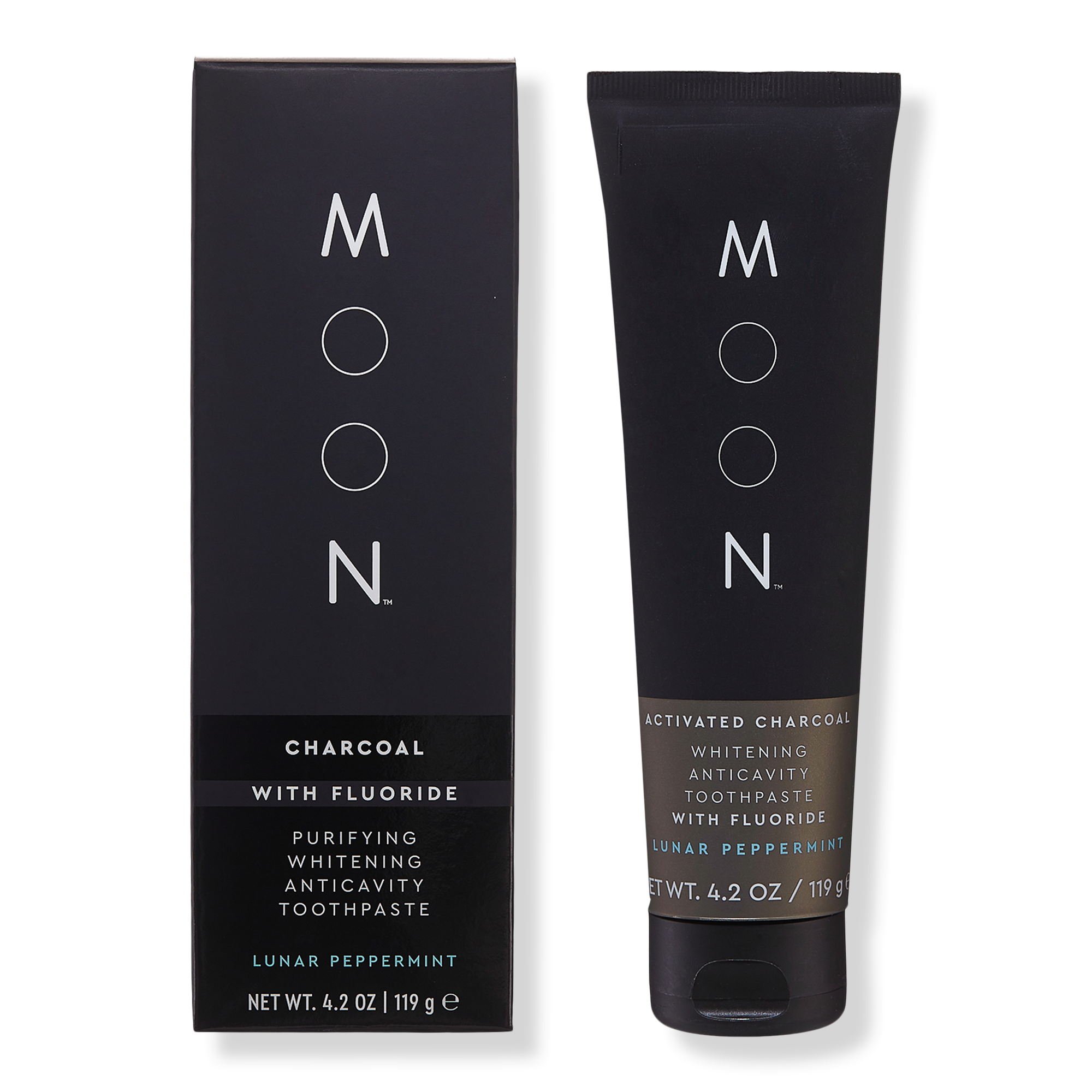 Moon Charcoal Whitening Stain Removal Toothpaste with Fluoride #1