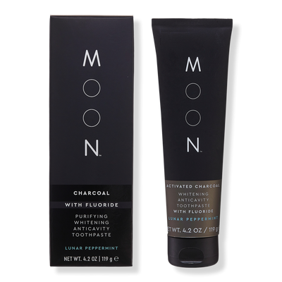 Moon Charcoal Whitening Stain Removal Toothpaste with Fluoride