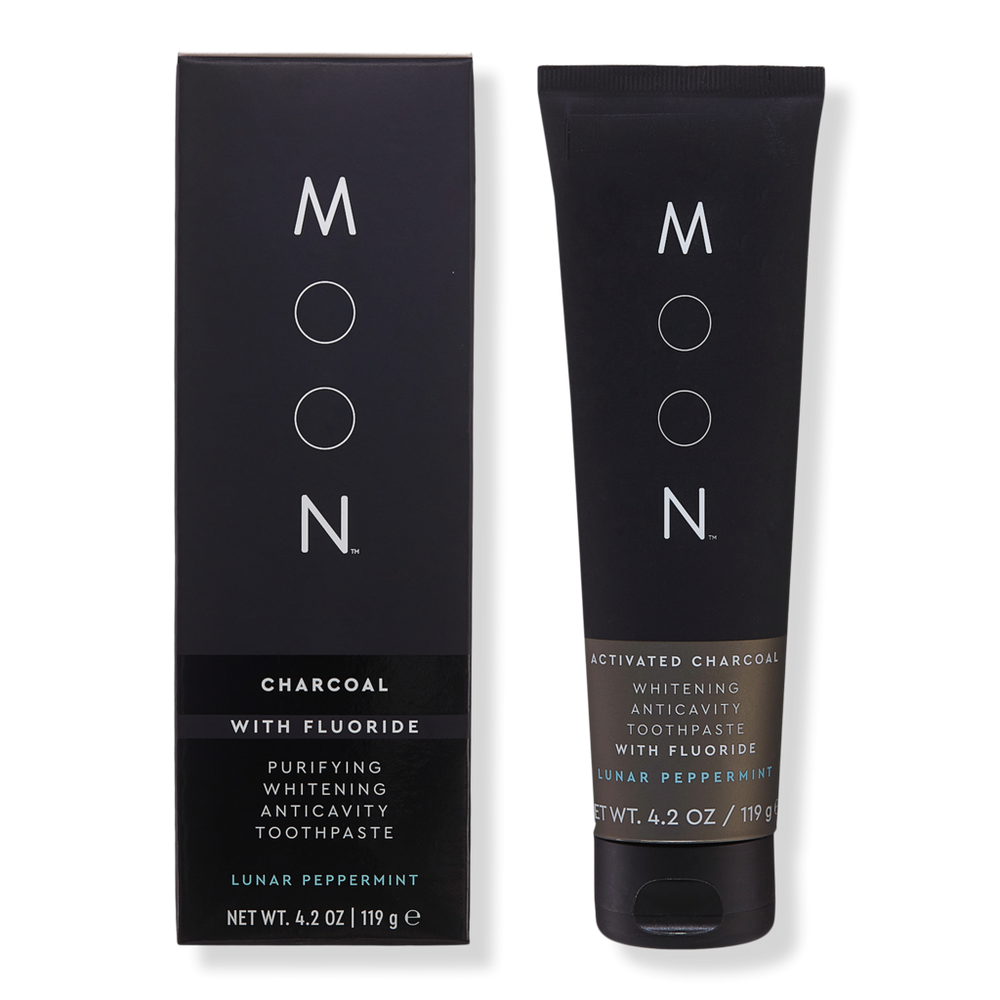 Moon Charcoal Whitening Stain Removal Toothpaste With Fluoride