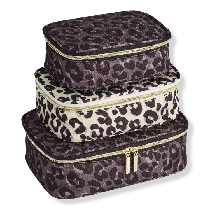 Tartan + Twine Cheetah 3 Piece Makeup Box Set #1