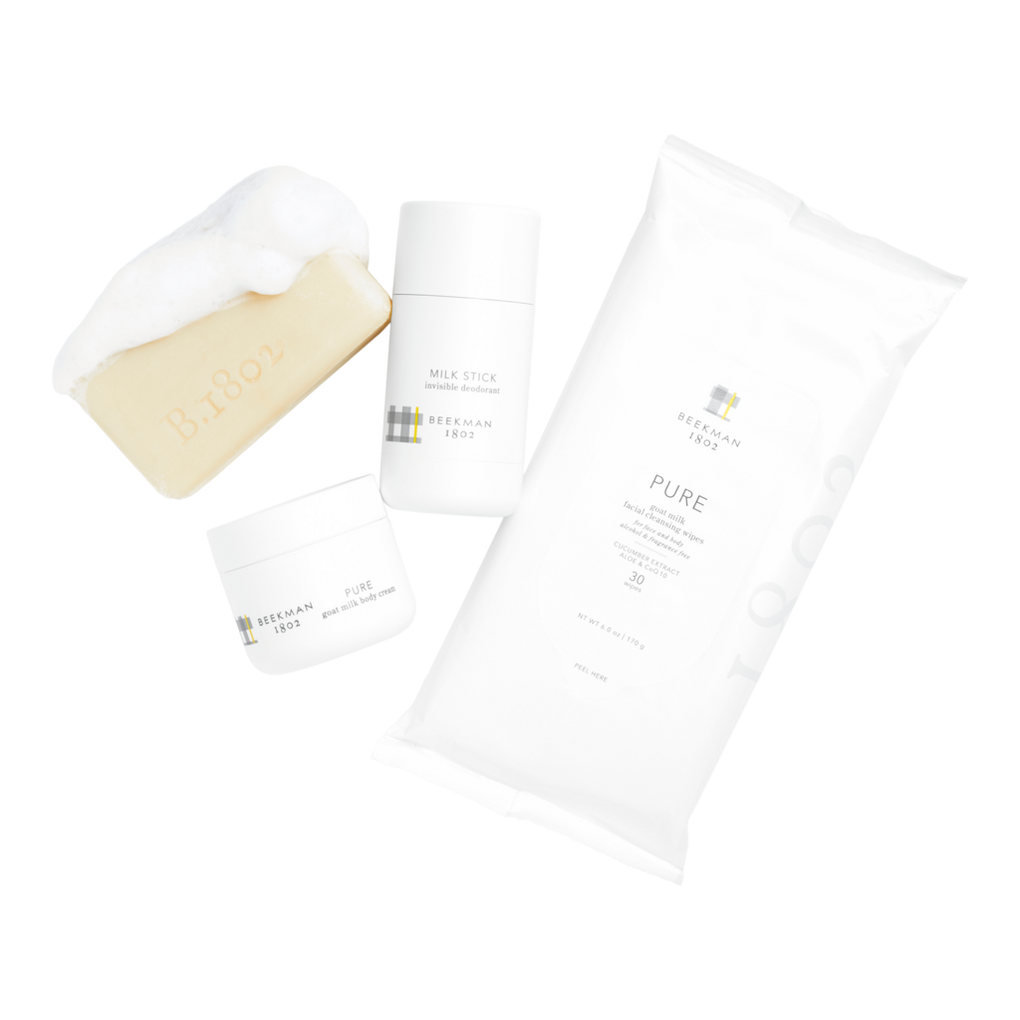 Beekman 1802 3-Pc Goat Milk Body Cream & Soap Bars Set - Fragrance Free  (Value $55)