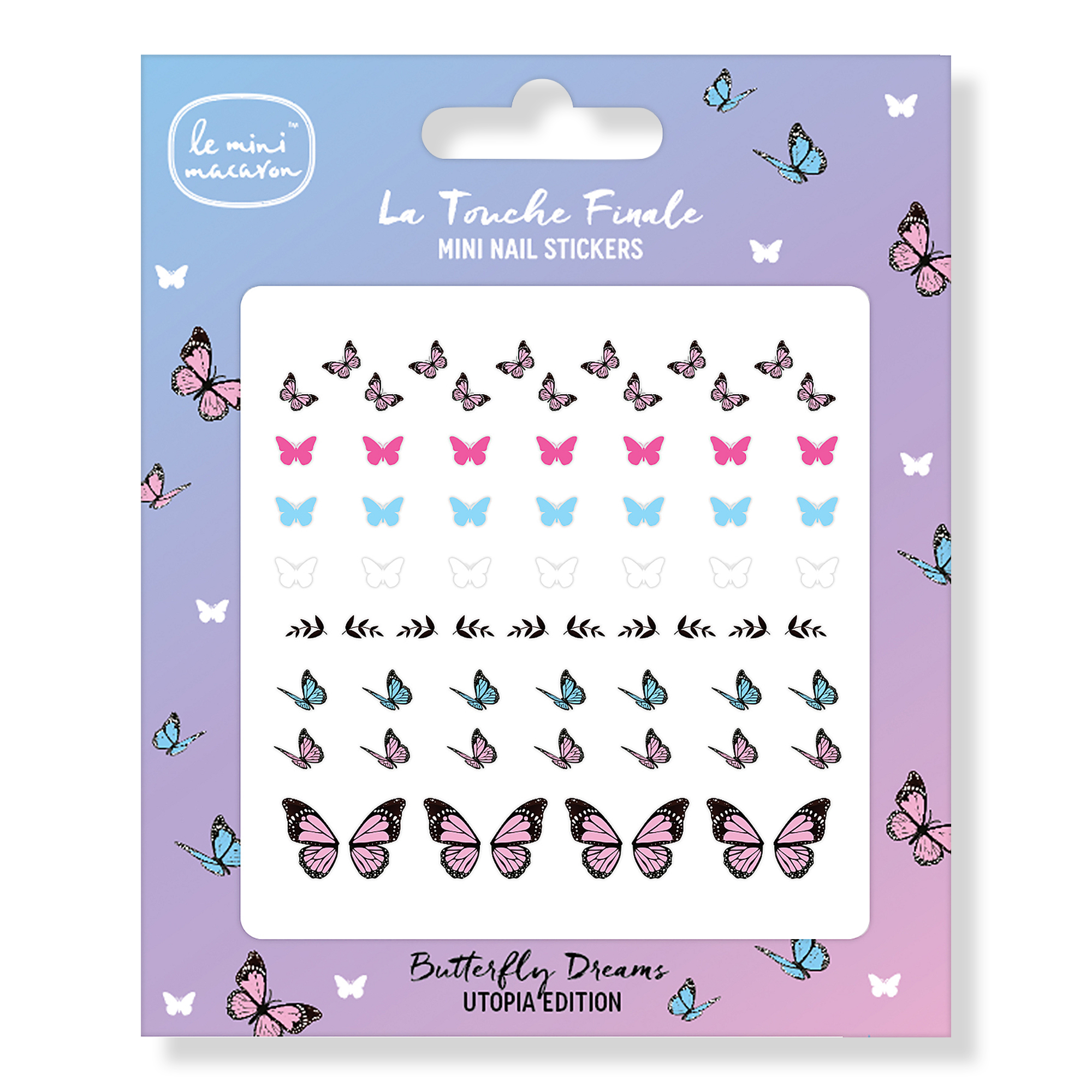 Le Mini Macaron Mini Nail Stickers - Butterfly Dreams Utopia Edition #1