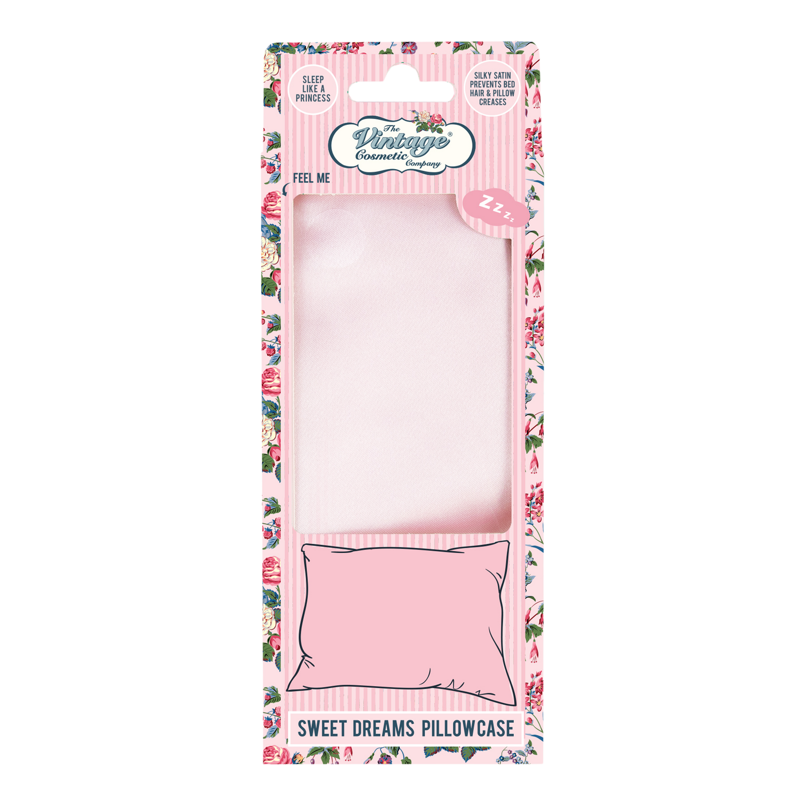 Sweet Dreams Pink Satin Pillowcase