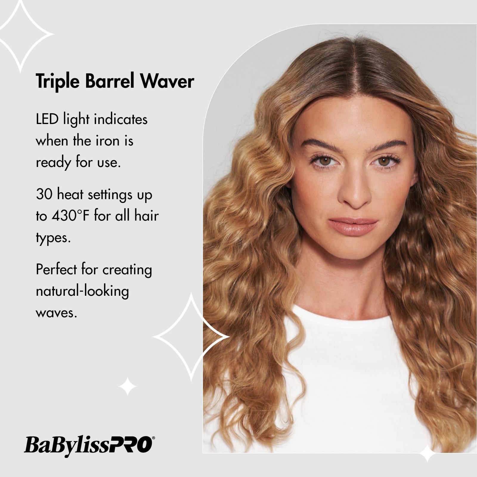 Porcelain Ceramic Triple Barrel Waver