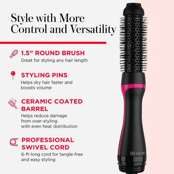 Revlon One-Step 1-1/2'' Root Booster Round Brush Dryer and Styler #6