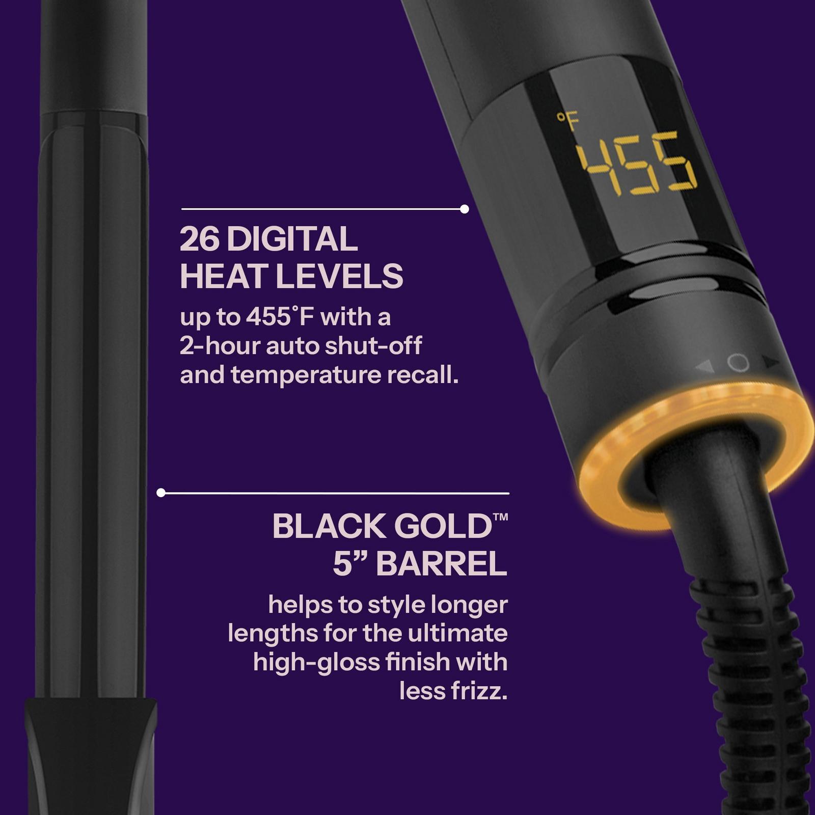Pro Artist Black Gold Digital Curling Iron