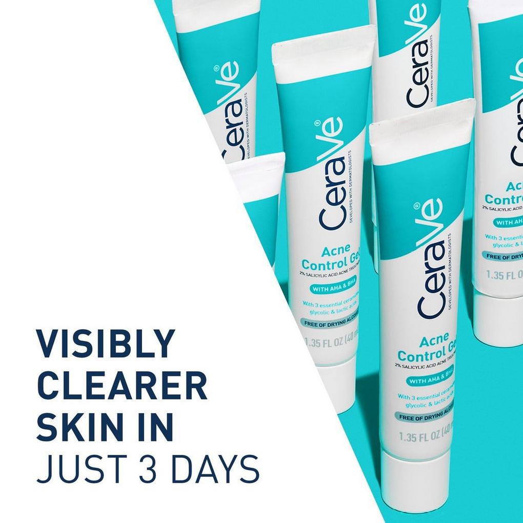 CeraVe Acne Control Face Cleanser with 2% Salicylic Acid & Purifying Clay  for Oily Skin Fragrance Free