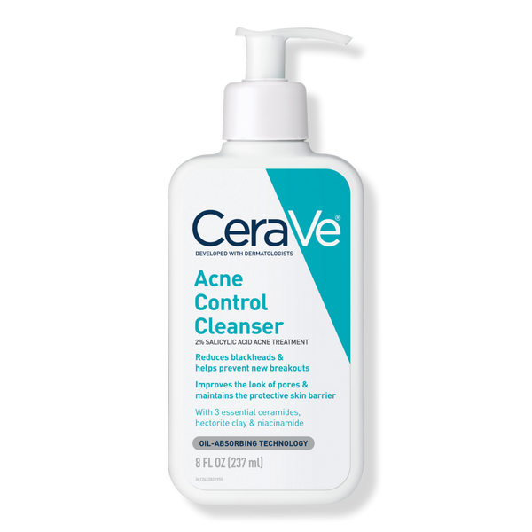 CeraVe Acne Control Cleanser for Face with 2% Salicylic Acid & Purifying Clay for Oily Skin #1