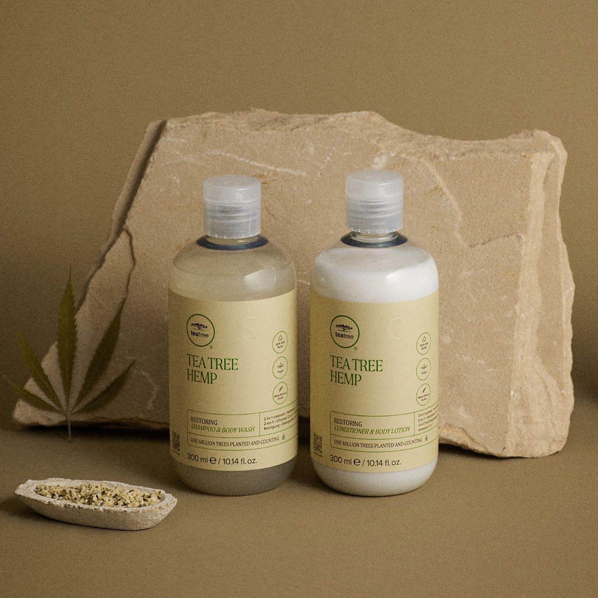 Восстанавливающий кондиционер и лосьон для тела с коноплёй Paul Mitchell Tea Tree Hemp — фото 5