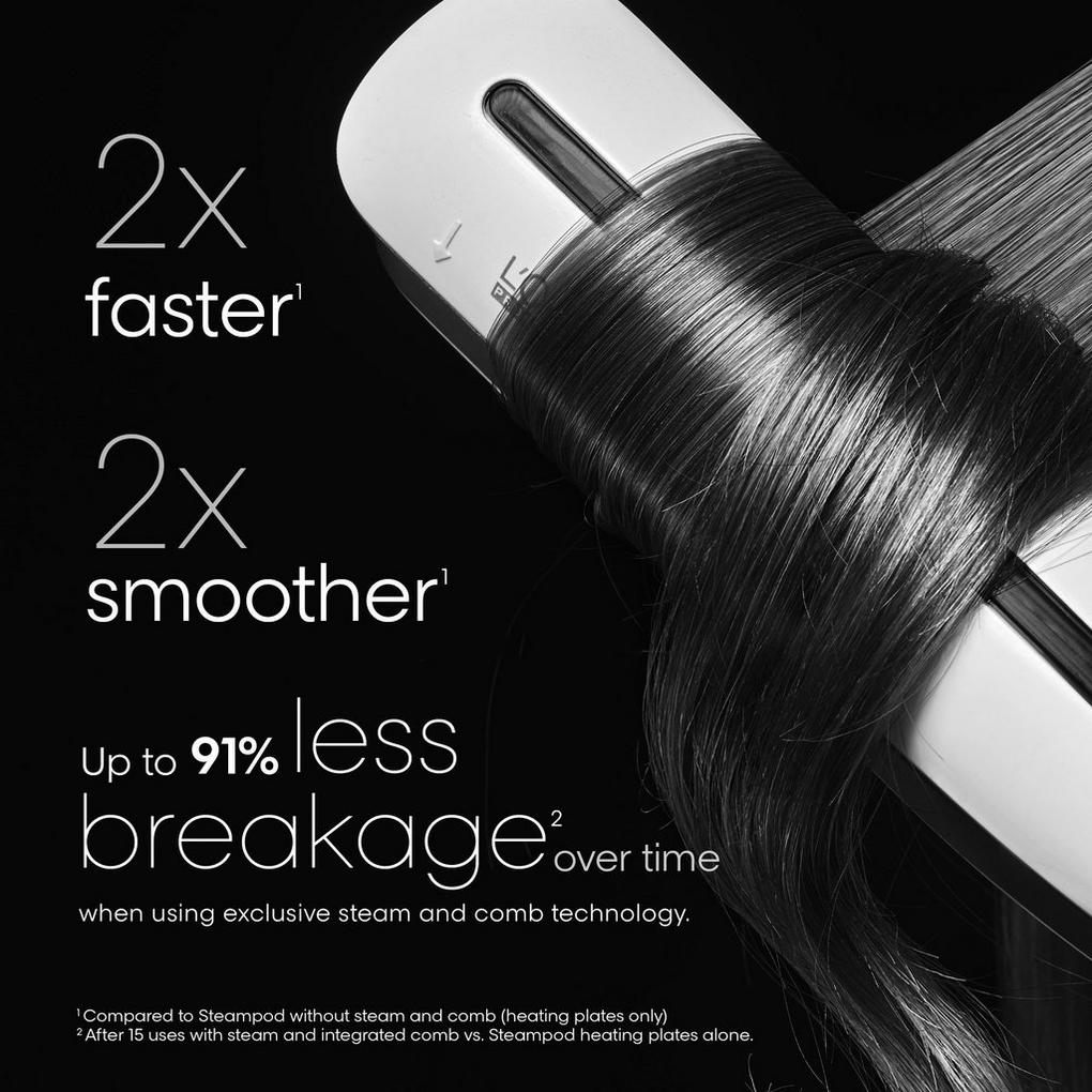 L'Oréal Professionnel Steampod Straightener 4.0 Straightening Iron + Hair  Cream 150 ml + Smoothing Serum 50 ml + Glossy White Case + Brush :  : Beauty