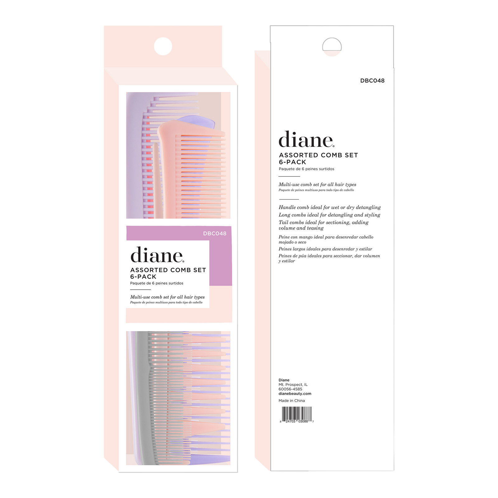 6 Piece Assorted Style Comb Set