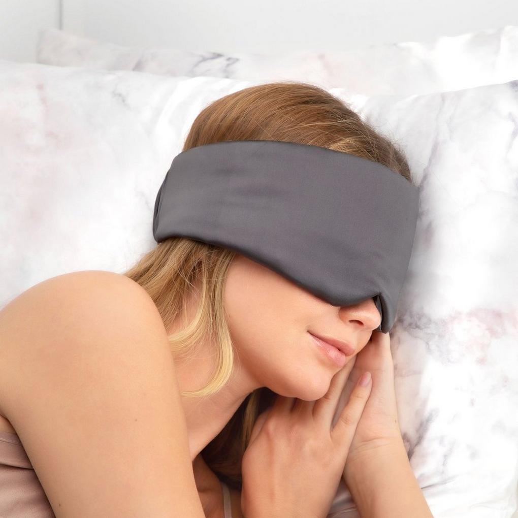 Silk Sleep Mask & Blindfold, Soft Eye Mask with Adjustable Head Strap, Deep  Rest Eye Masks for Sleeping Night Eyeshade, Eye Cover for Travel, Shift
