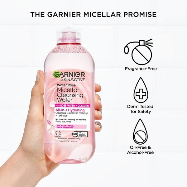 Agua Micelar Limpiadora SkinActive con Agua de Rosas 4