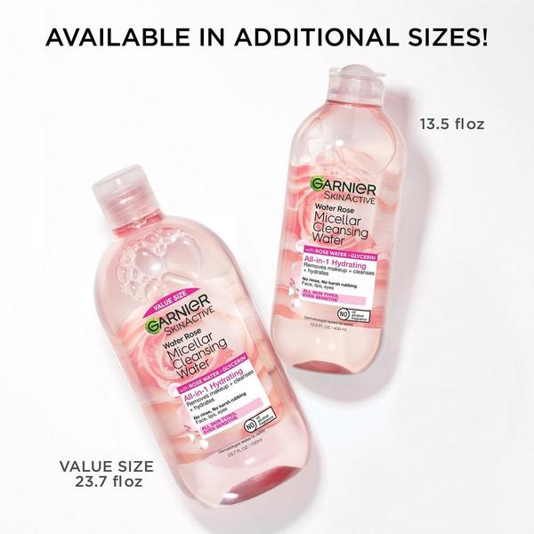 Agua Micelar Limpiadora SkinActive con Agua de Rosas 5