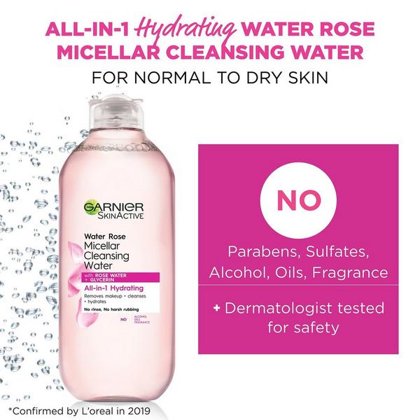 Agua Micelar Limpiadora SkinActive con Agua de Rosas 6
