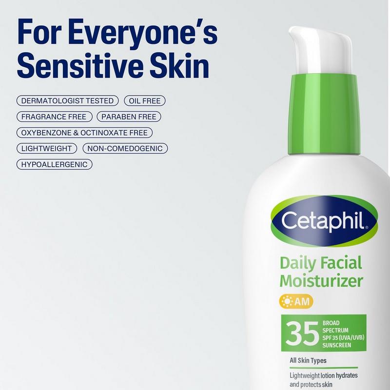 Cetaphil Daily Facial Moisturizer Oil-Free SPF 35 3 fl oz