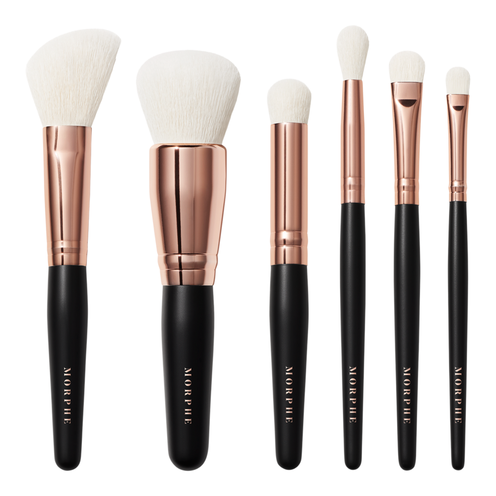 Morphe Rose Away 6-Piece Travel Brush Set