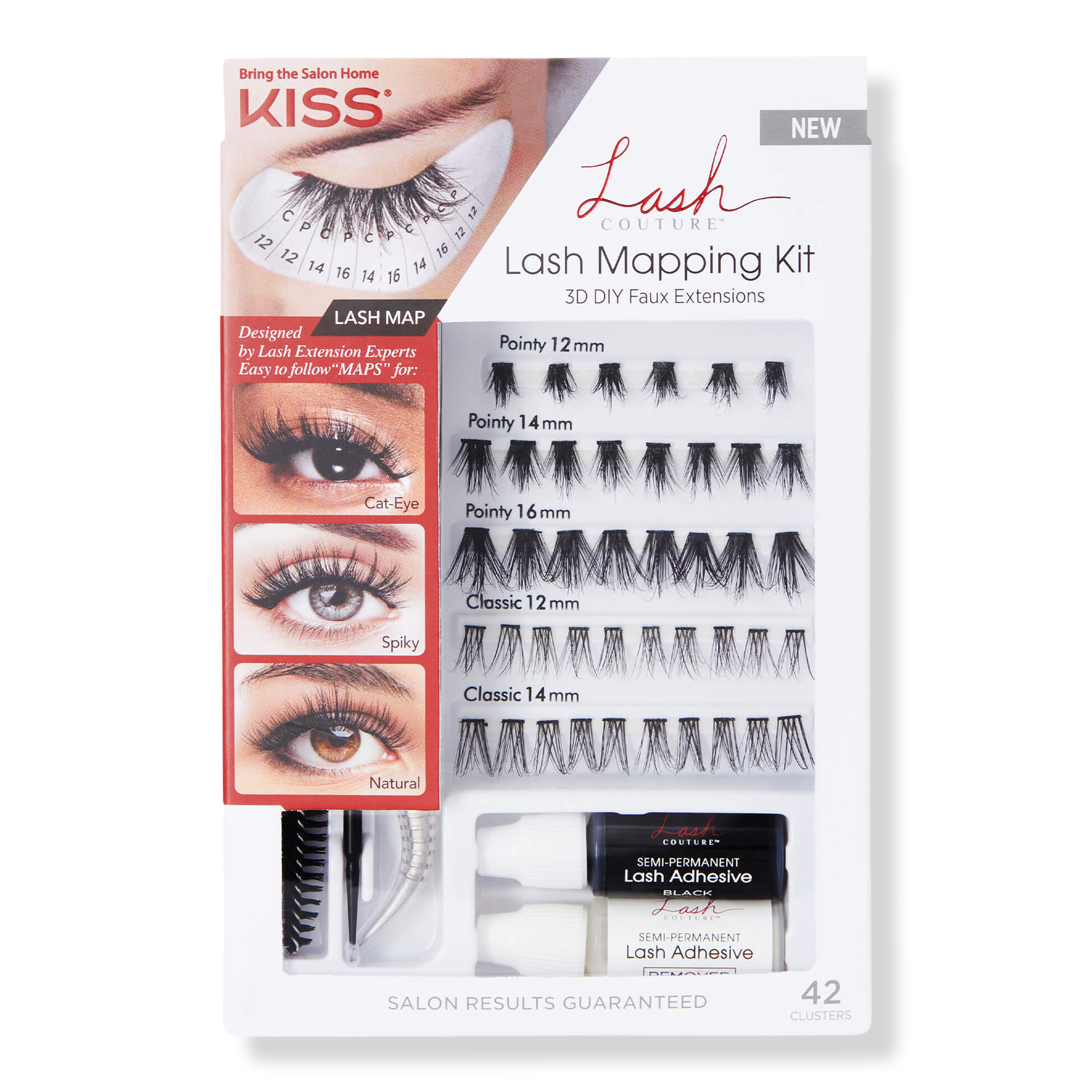 Kiss Lash Couture Faux Extensions Lash Mapping Kit #1