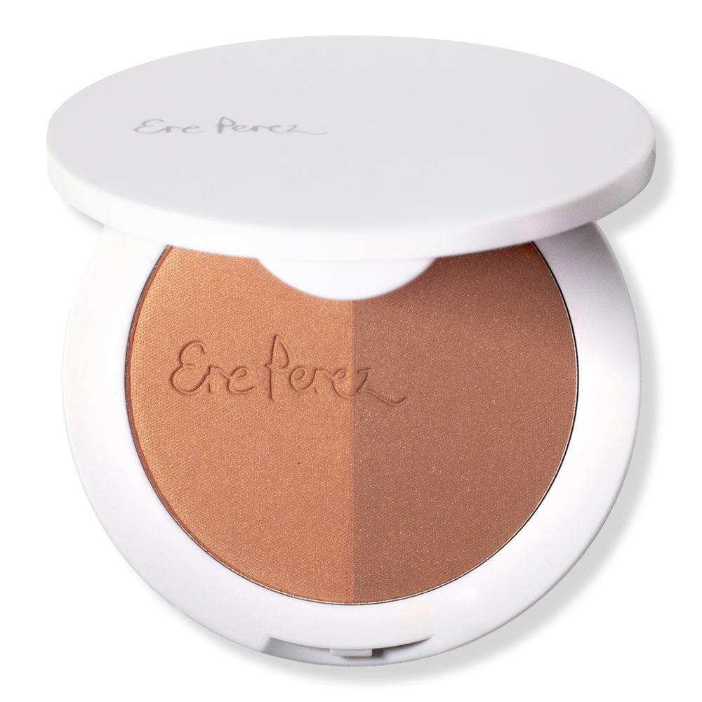 Ere Perez Rice Powder Blush & Bronzer Duo - Roma In Red