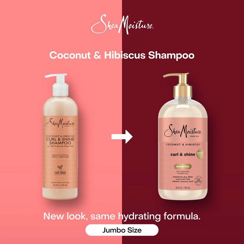 SheaMoisture - 24.0 oz Coconut & Hibiscus Curl & Shine Shampoo