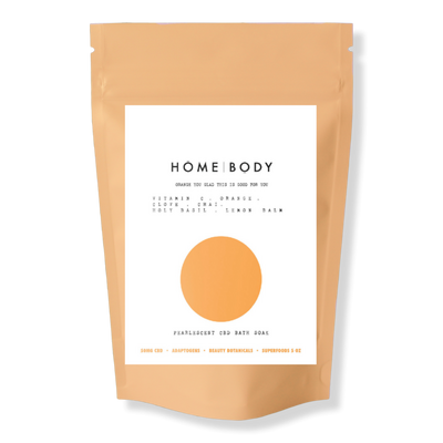 Homebody Orange You Glad This Is Good for You Pearlescent CBD Bath Bomb Soak