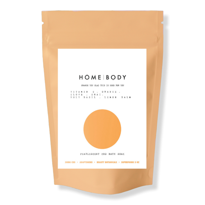 Homebody Orange You Glad This Is Good for You Pearlescent CBD Bath Bomb Soak #1