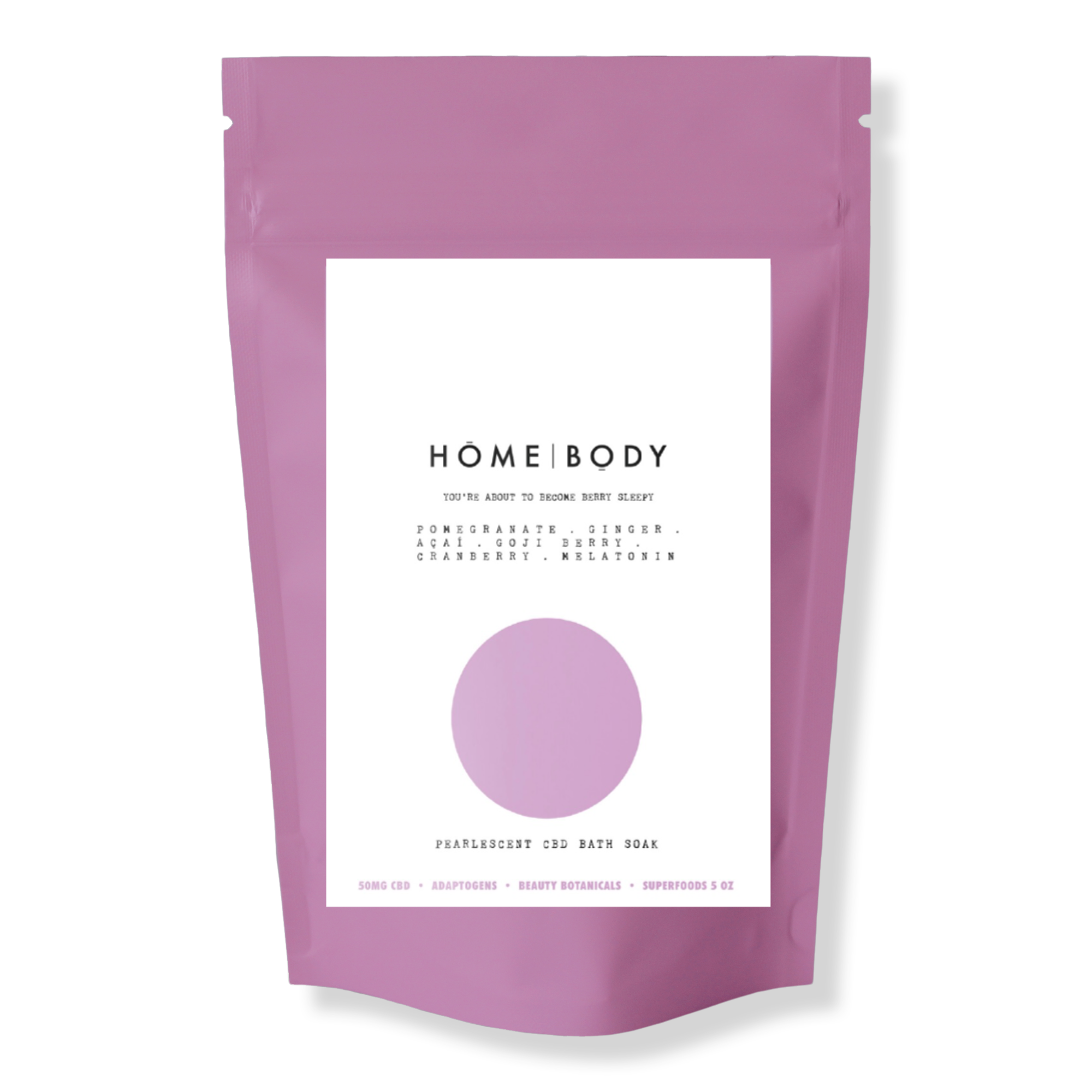 Homebody You're About To Become Berry Sleepy Pearlescent CBD Bath Soak #1