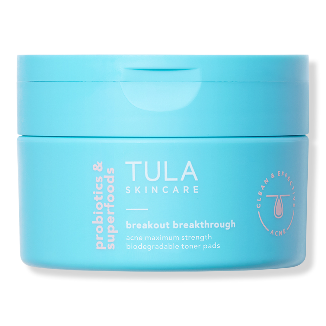 TULA Breakout Breakthrough Acne Maximum Strength Biodegradable Toner Pads #1