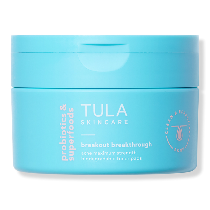 TULA Breakout Breakthrough Acne Maximum Strength Biodegradable Toner Pads #1