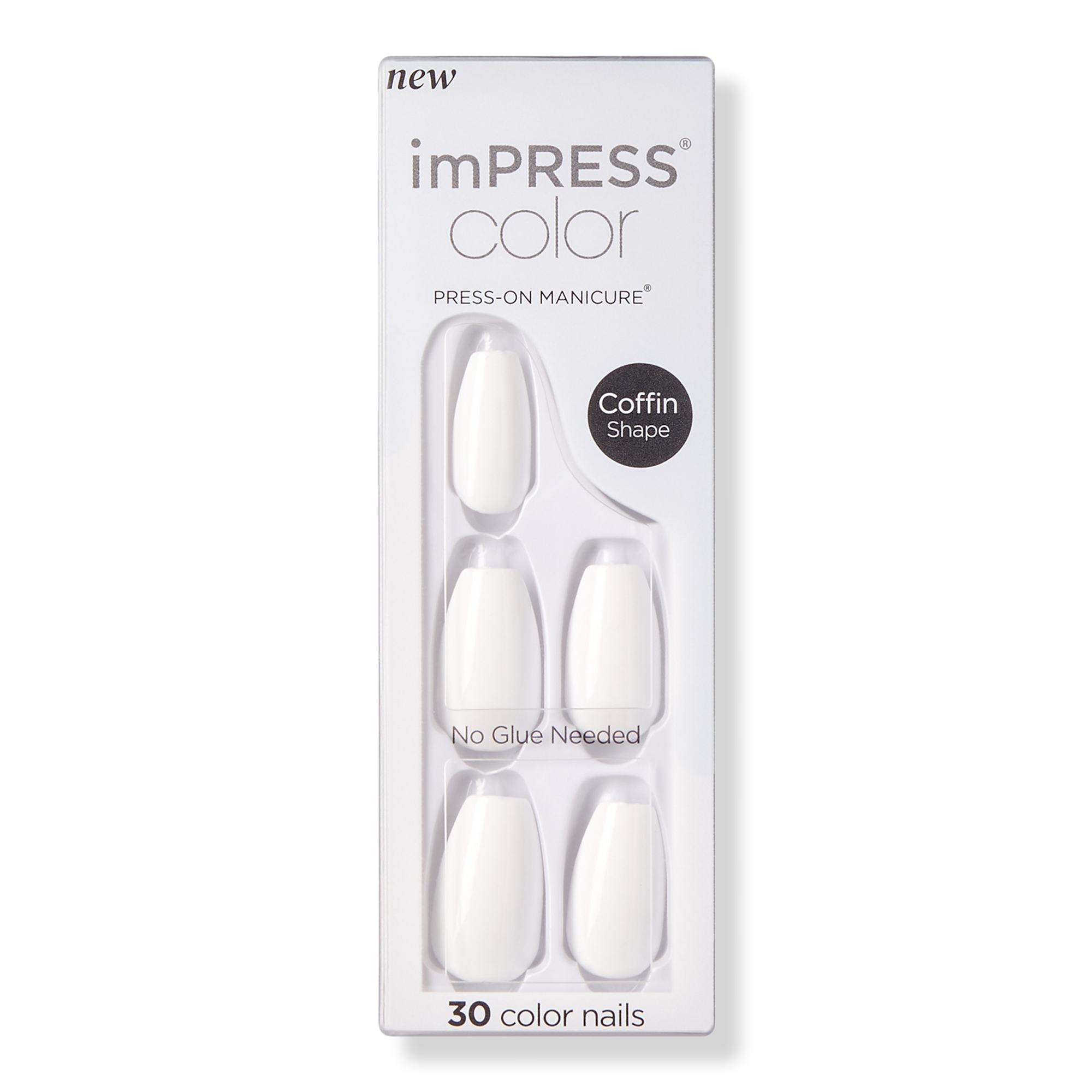 Kiss imPRESS Solid Color Medium Press On Nails #1