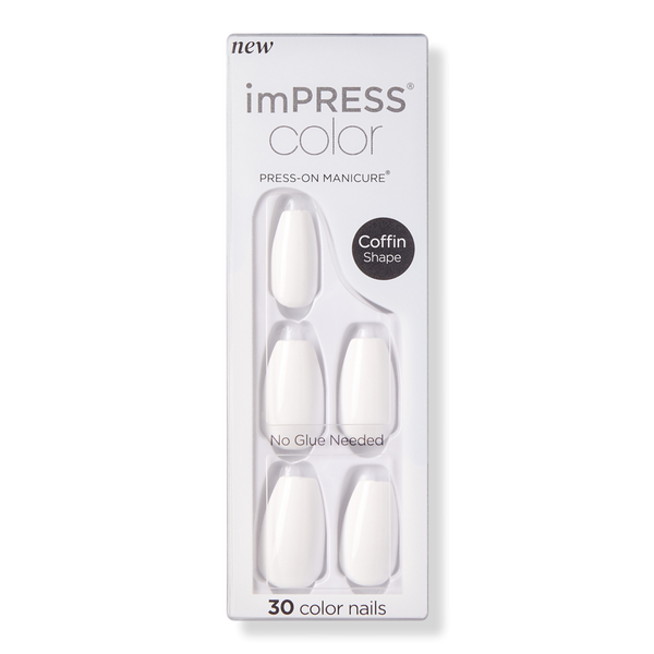 Kiss imPRESS Solid Color Medium Press On Nails #1