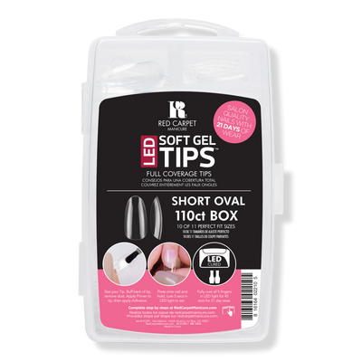 Red Carpet Manicure LED Soft Gel Short Oval Nail Tips