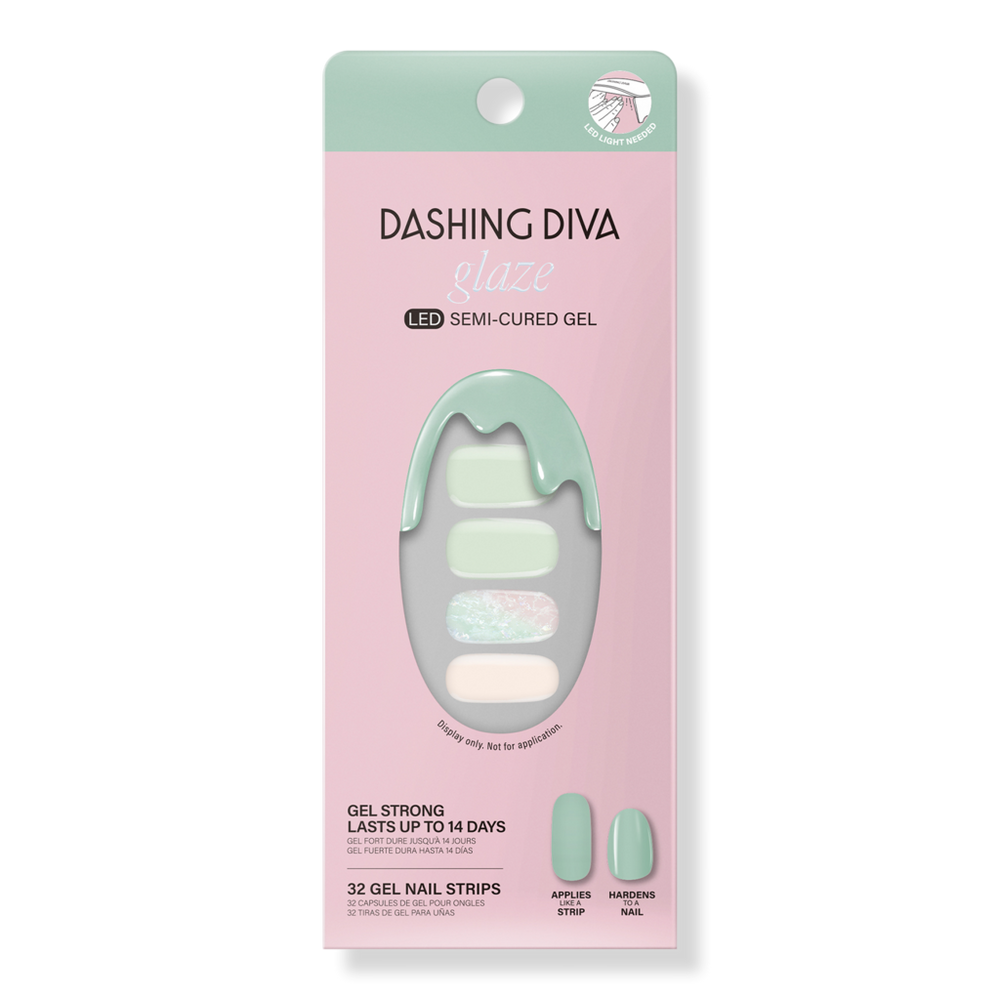 Dashing Diva Emerald Marble Glaze Semi-cured Gel Art