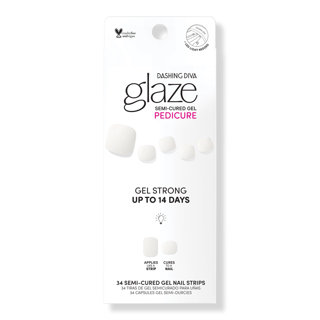 Tone Up White Glaze Semi-Cured Gel Pedicure - Dashing Diva | Ulta Beauty