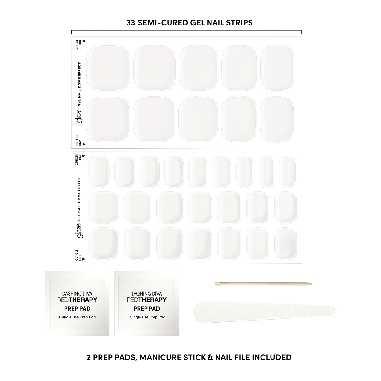 Tone Up White Glaze Semi-Cured Gel Pedicure
