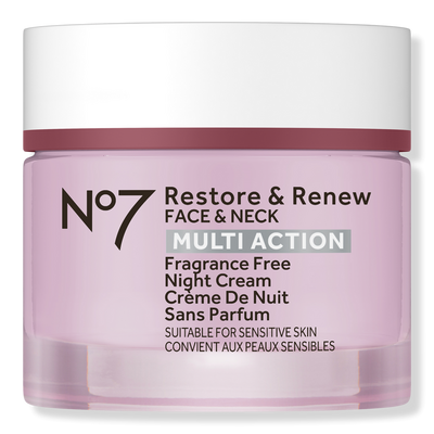 No7 Restore & Renew Face & Neck Multi Action Fragrance Free Night Cream