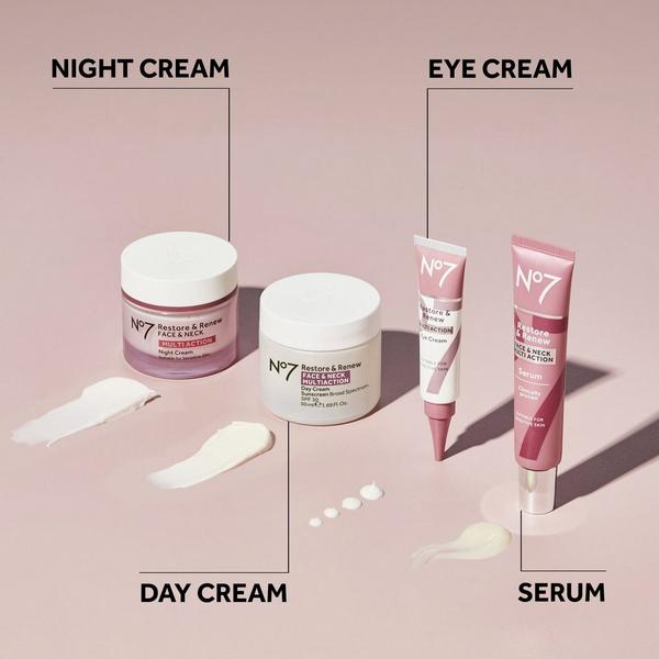 No7 Restore & Renew Face & Neck Multi Action Fragrance Free Night Cream #7