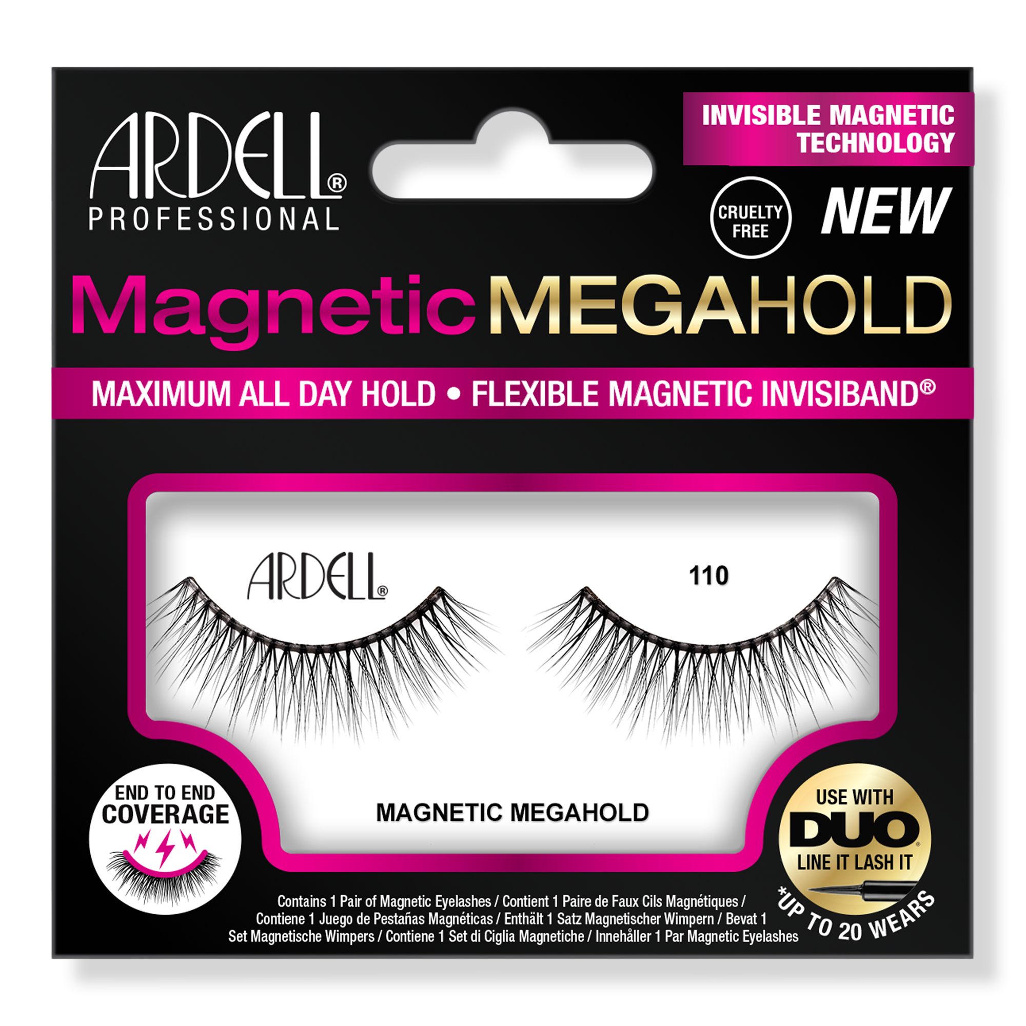 Ardell Magnetic Megahold Lash, False Lash #110 #1