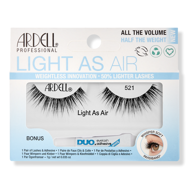 Ardell Light as Air False Lash #521 with Bonus DUO Adhesive #1