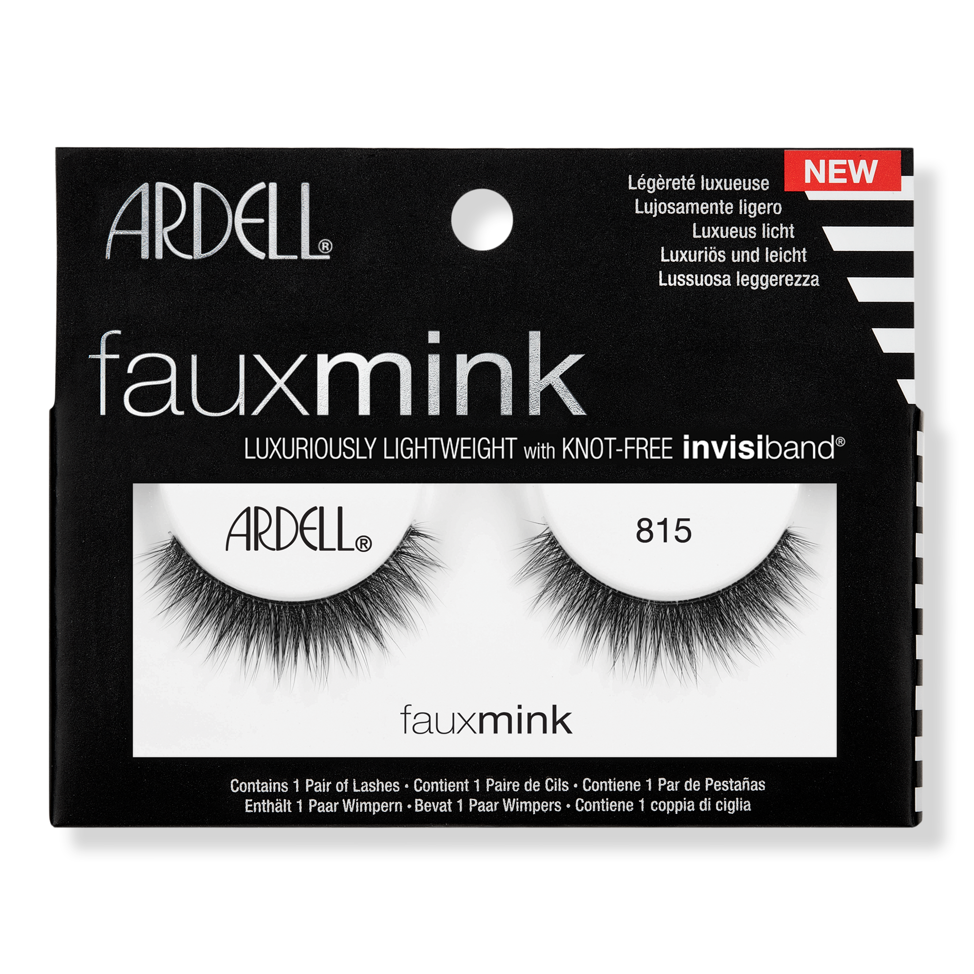 Ardell Faux Mink #815 False Eyelash, Lightweight with Invisiband #1