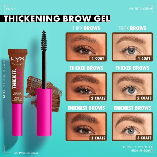 NYX Professional Makeup Thick it Stick it! Thickening Brow Gel Mascara #7