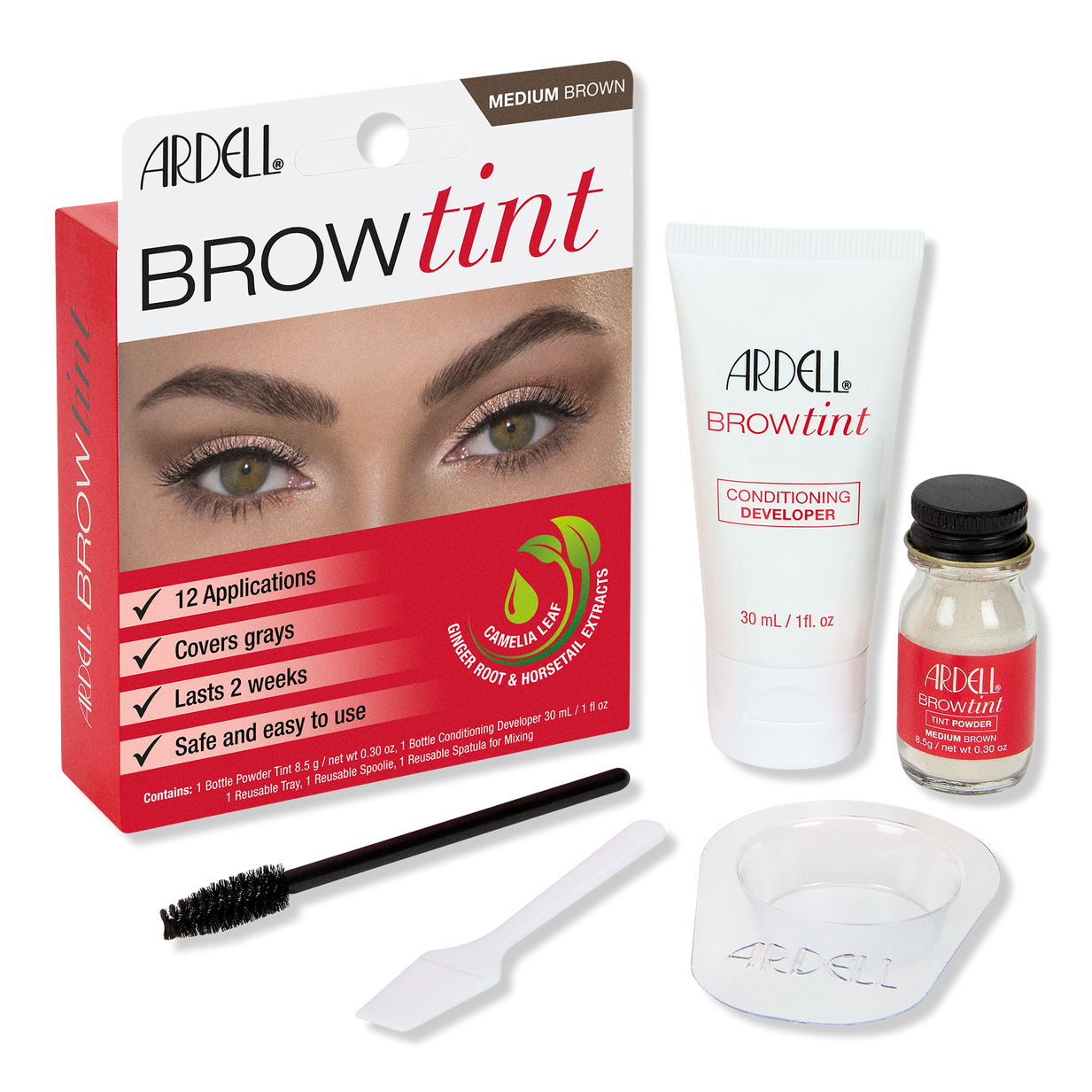 Brow Tint Kit, Semi-Permanent Brow Dye with Natural Extracts - Ardell